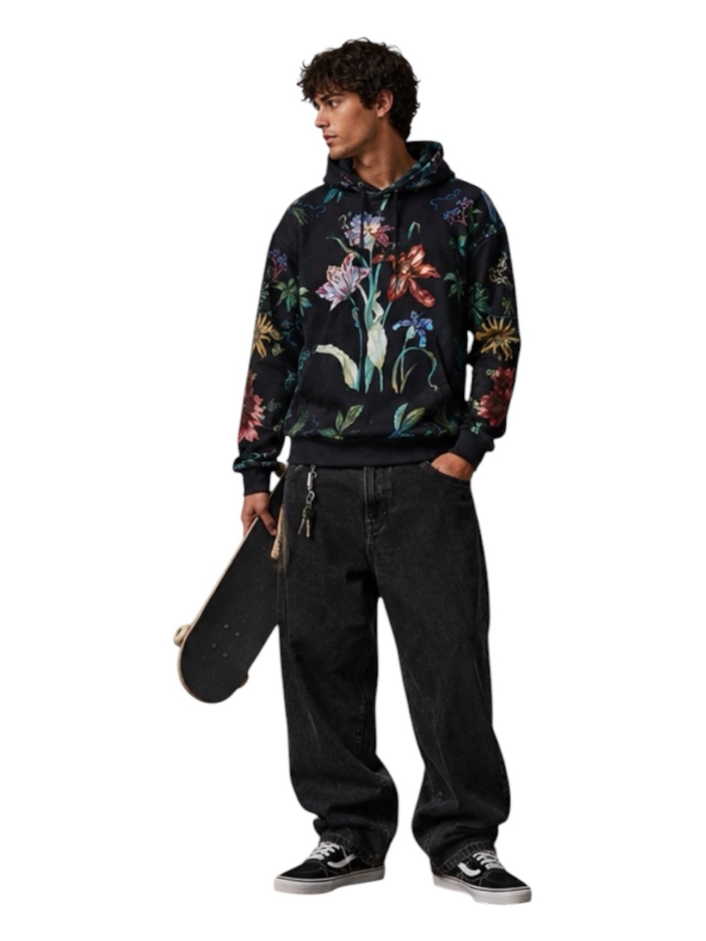 Ripndip Black Botanical Garden Floral Hoodie Men’s Small Skater Streetwear - Picture 2 of 13